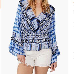 Free People Rosalie Wrap Blouse